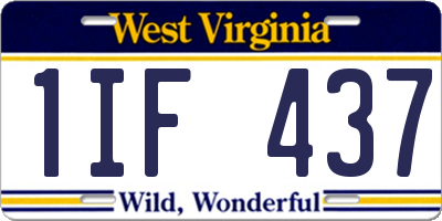 WV license plate 1IF437