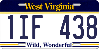 WV license plate 1IF438