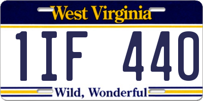 WV license plate 1IF440