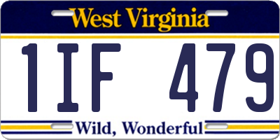 WV license plate 1IF479