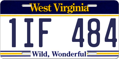 WV license plate 1IF484