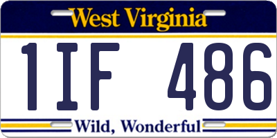 WV license plate 1IF486
