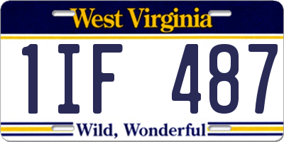 WV license plate 1IF487