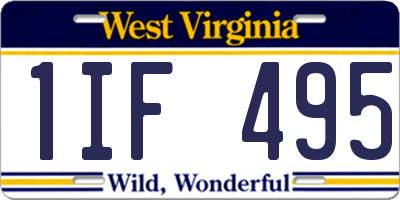 WV license plate 1IF495