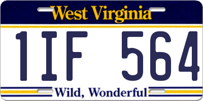 WV license plate 1IF564