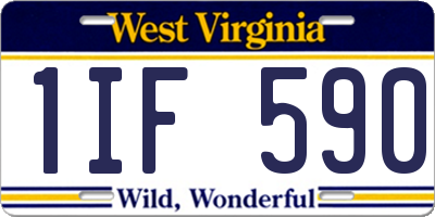 WV license plate 1IF590