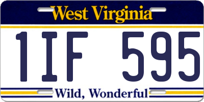 WV license plate 1IF595