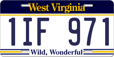 WV license plate 1IF971
