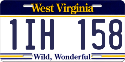 WV license plate 1IH158