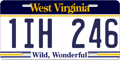 WV license plate 1IH246