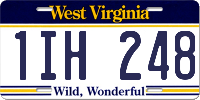 WV license plate 1IH248