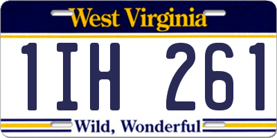 WV license plate 1IH261