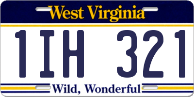 WV license plate 1IH321