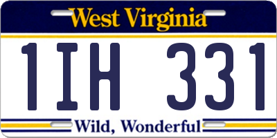 WV license plate 1IH331