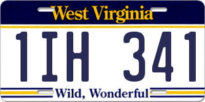 WV license plate 1IH341