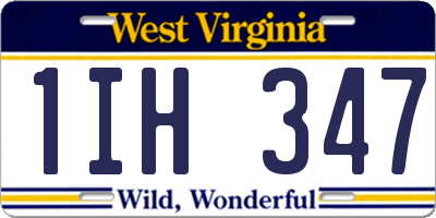 WV license plate 1IH347