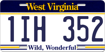 WV license plate 1IH352