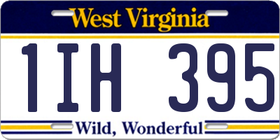 WV license plate 1IH395