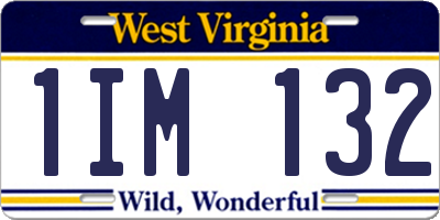 WV license plate 1IM132