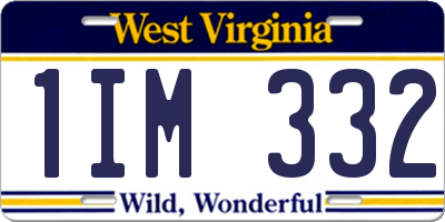 WV license plate 1IM332