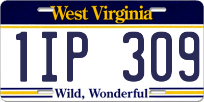 WV license plate 1IP309