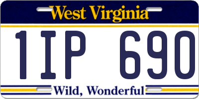 WV license plate 1IP690
