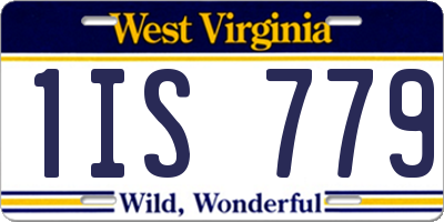 WV license plate 1IS779