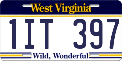 WV license plate 1IT397
