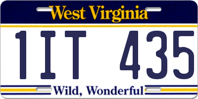 WV license plate 1IT435