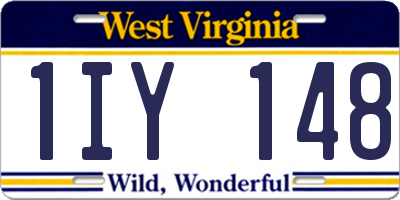 WV license plate 1IY148