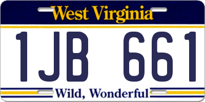 WV license plate 1JB661