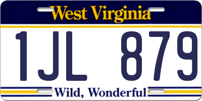 WV license plate 1JL879