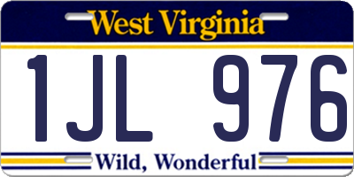 WV license plate 1JL976