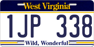 WV license plate 1JP338