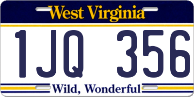 WV license plate 1JQ356