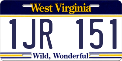 WV license plate 1JR151