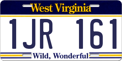 WV license plate 1JR161