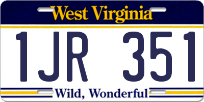 WV license plate 1JR351