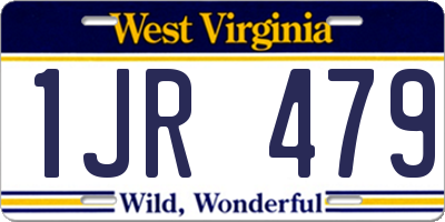 WV license plate 1JR479