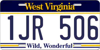 WV license plate 1JR506