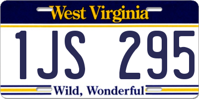 WV license plate 1JS295