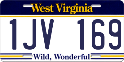 WV license plate 1JV169