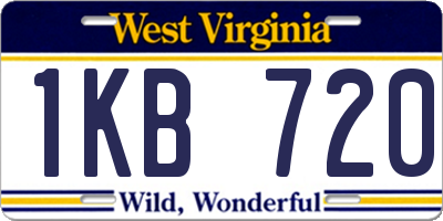 WV license plate 1KB720