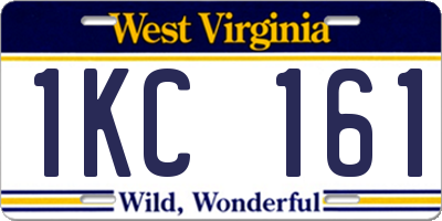 WV license plate 1KC161