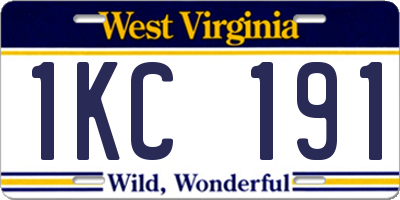 WV license plate 1KC191