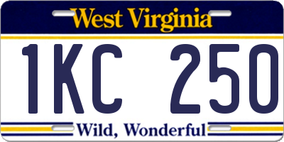 WV license plate 1KC250