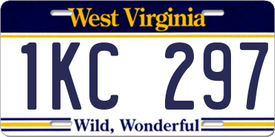 WV license plate 1KC297