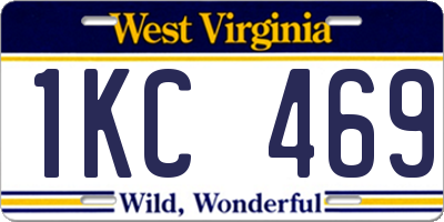 WV license plate 1KC469