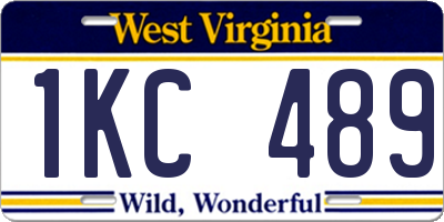 WV license plate 1KC489