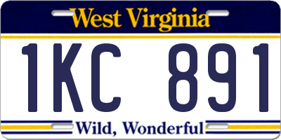WV license plate 1KC891